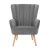 Крісло м'яке Homla MILLS Welur Сірий 218193 фото - 2