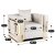 Кресло мягкое Mebel Elit PALLAZO 1S Welur Кремовый ME.PALLAZO1S/KR/ZL/V/FW фото - 8