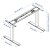 Основа для столу регульована RODULF 140 см Білий - 3 IKEA Основа для столу регульована RODULF 140 см Білий (ИКЕА РОДУЛЬФ) 60464290 фото - 3