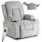 Крісло м'яке розкладне масажне з реклайнером Mebel Elit BOX 2 Сірий